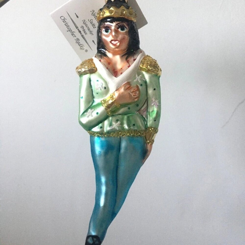 ✨ NEW Authentic Christopher Radko Nutcracker Suite PRINCE Blown Glass Ornament ✨